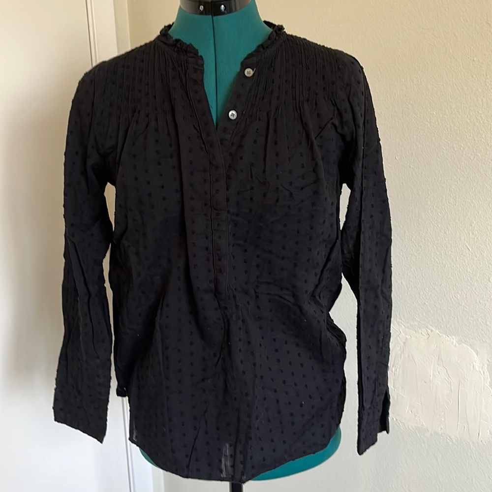 Point Sur black cotton shirt. Size 0